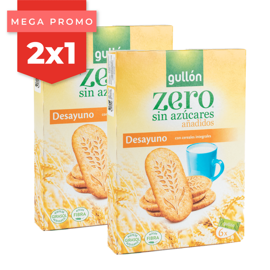 2x1 GULLON GALLETA DESAYUNO CEREALES INTEGRALES ZERO 216G