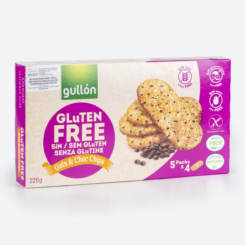 2x1 GULLON GALLETA DESAYUNO AVENA CON CHIPS SIN GLUTEN 220G