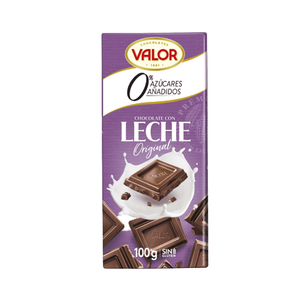 2x1 CHOCOLATE SIN AZUCAR CON LECHE 100G- VALOR