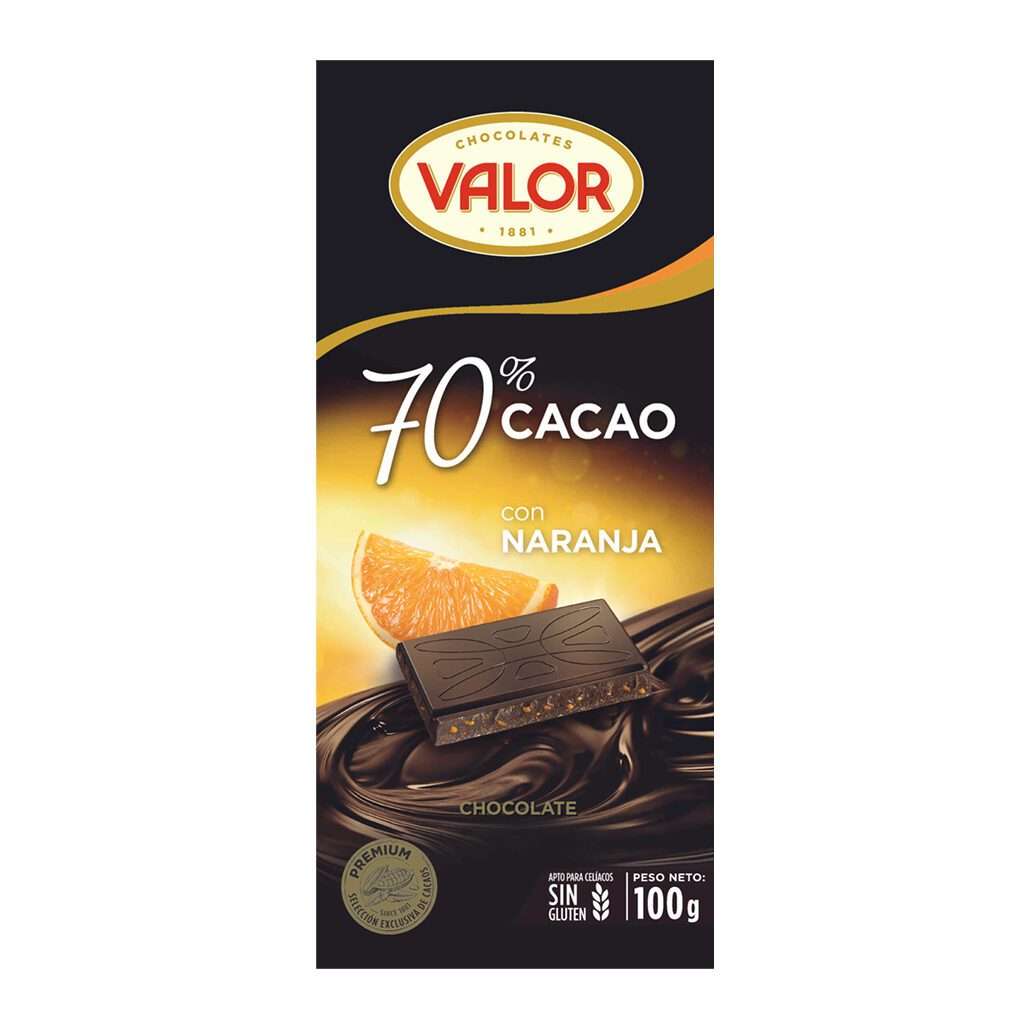 2x1 CHOCOLATE DARK 70% CACAO CON NARANJA - VALOR