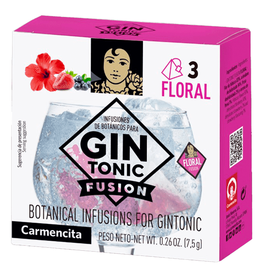 GINTONIC FUSION FLORAL 3 PIRÁMIDES 7,5G ESTUCHE- CARMENCITA